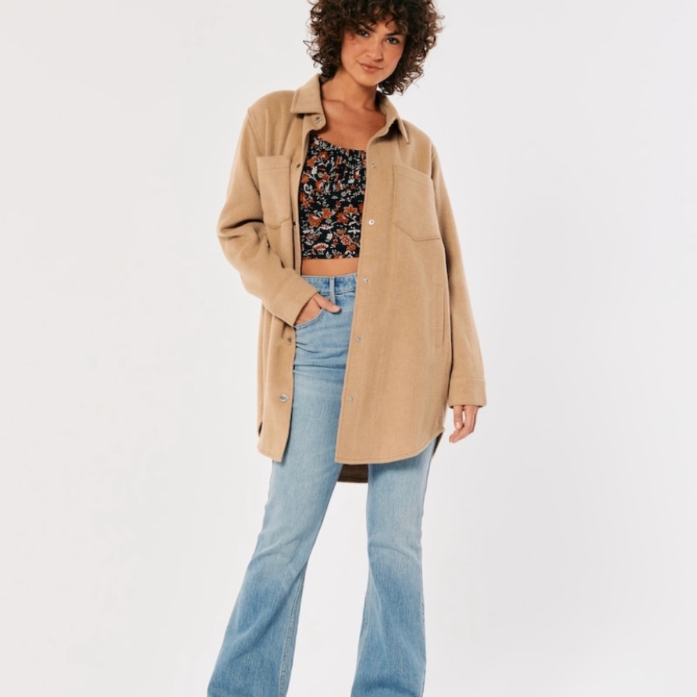 Hollister Longer Length Shirt Jacket - Picture 2 of 6